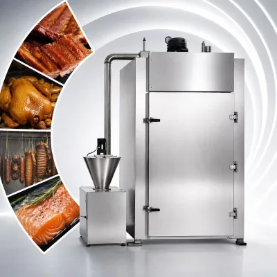 PLC Control Meat Smokehouse Machine for Sausage Bacon Ham Processing