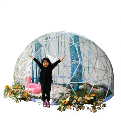Hot Selling Custom Transparent White PVC Four-season Waterproof Geodesic Dome Tent Children's Activity Room Ball Tent 30-135 Sq