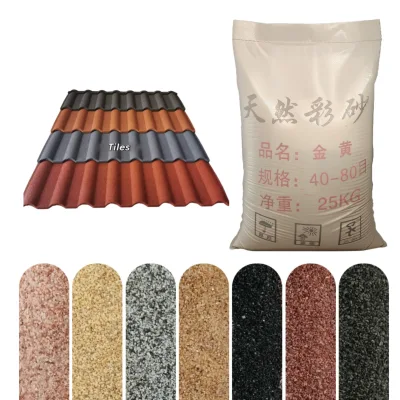 Custom Size Fast Solidifying Natural Colored Sand|Anti-Erosion Stable Performance for Roof&Building Construction|Chinese Factory