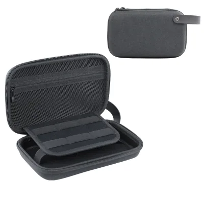 EVA Electronic Accessories Storage Case Portable Digital Gadget Organizer Bag With Mesh Pocket Elastic Fixing Straps Hand Strap
