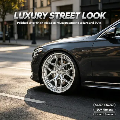 Silver Brushed Off-Road Forged Racing Rims Custom PCD Multi Spoke Concave Alloy Wheels Fit Toyota Ford Jeep Pickup SUV