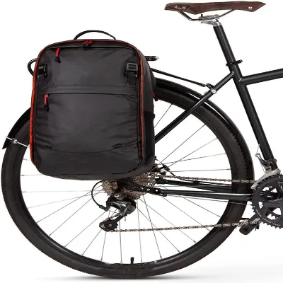 Convertible Waterproof Bike Pannier Backpack for Daily Commuting & Cycling Tours Laptop Compartment Reflective Safety Details
