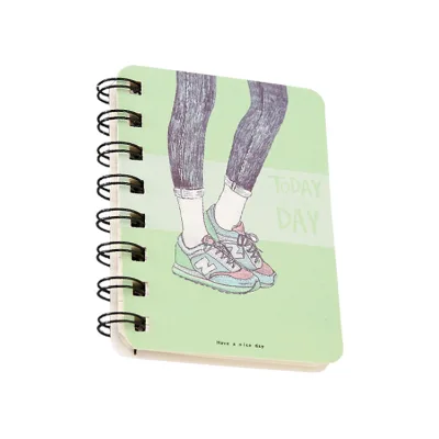 Fresh Cartoon A7 Pocket Coil Notepad, Compact Carry Notebook, Cute Student Journal Stationery Bulk Supply