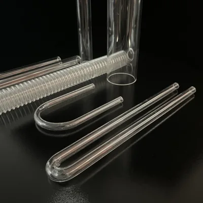 EAST Factory Custom Fused Silica Quartz High Purity and Heat Resistant U-Shaped Quartz Tube for Lab