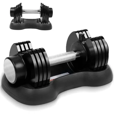 Color-Coded Adjustable Dumbbell Set with Weight Markers for Quick Workout Weight Selection
