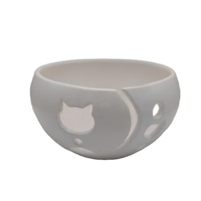 Knitty Cats Ceramic Cat Knitting Yarn Bowl Custom Acceptable Product Genre Bowls