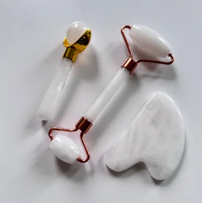 natural gemstone face beauty tools 3Pcs Jade Facial Lifting Massage Kit