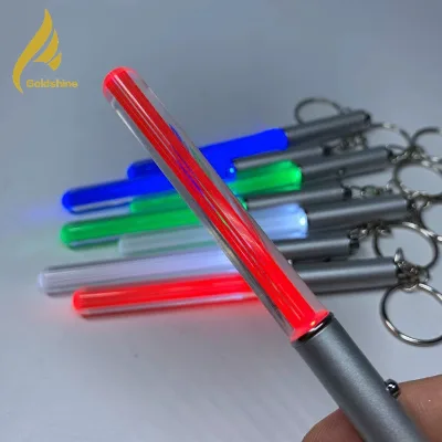 Mini LED Acrylic Light Rod Glowing Stick  9 Color Led Stick Custom Logo Mini LED Glow Light Flashlight Stick Keychain