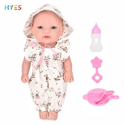 Huiye 12-Inch Realistic Handmade Reborn Doll Mini Plastic Toy for Early Educational Pretend Play Fun Accessories for Kids