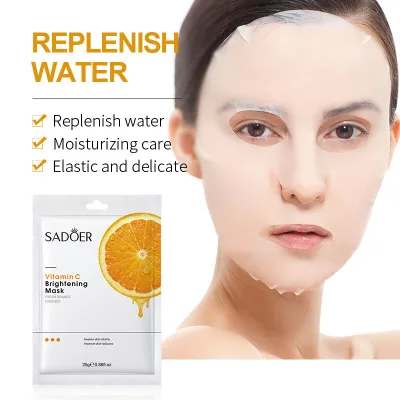 Hot Sale SADOER Brightening Vitamin C Skin Care Set With Face Wash Spray Toner Lotion Serum Essence Face/Eye Cream Facial M