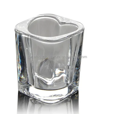 Cheap Heart Shot Glass 45ml Square Shot Glasses for Liquor