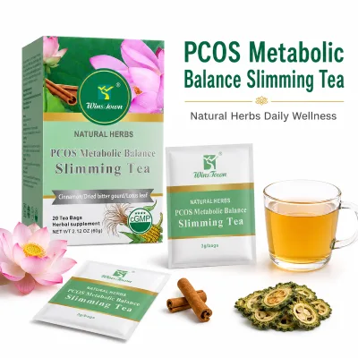 C114 WinsTown PCOS Metabolic Balance Slimming Tea Natural Herbal Regulate Hormone Weight Management Tea