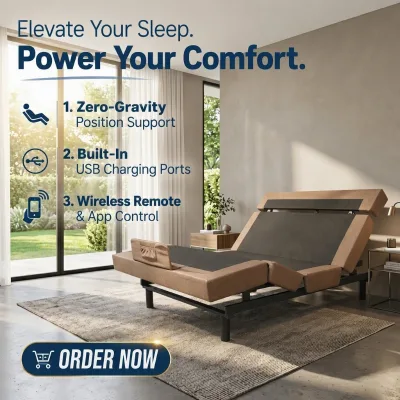 Multi Functional Modern Reclining Electric Massage Adjustable Bed with Intelligent Features for Bedroom Furniture