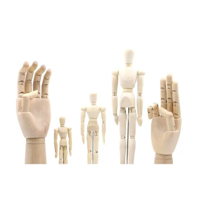 Bview Art Supply Wood Artist Drawing Manikin Articulated Mannequin With Flexible Body for Drawing Human