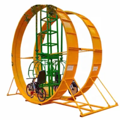 Christmas Sport Amusement Park Rides 360 Degree Manpower Flying Bike Attractions for Adults