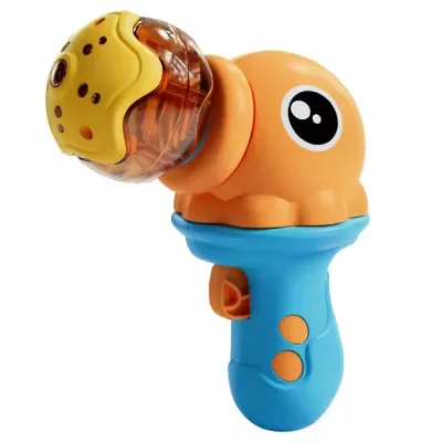 Children's Puzzle Toy Bamboo Dragonfly Catapult Gyro Gun Battle Rotating Flash Flying Saucer Toys