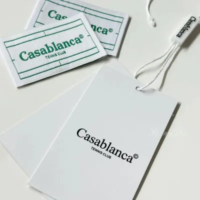 Garment Tags Black Cardboard Swing Tickets Blank Garment Jackard Tag