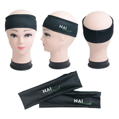 Custom Logo Sports Sweatband Wide Elastic Yoga Running Workout Headband Breathable Anti Sweat Wholesale Fitness Hair Band