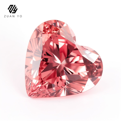 Lab Grown Diamond Intense Red Color Heart Brilliant Cut 1.89ct CVD Fancy Loose Diamond for Rings Women