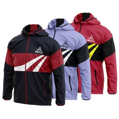 Quality Outdoor Outerwear Custom Soccer Windbreaker Jackets Men Custom Soccer Windbreaker Hoodies Jackets