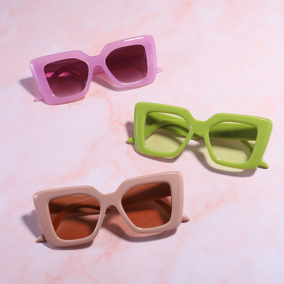 Retro Oversized Square Sunglasses for Women Men Trends Punk Gradient Lens Sun Glasses Female Shades Sunglasses