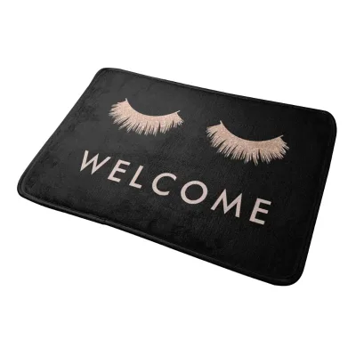 Click Black Rug Flannel Non Slip Absorbent Super Bath Mat