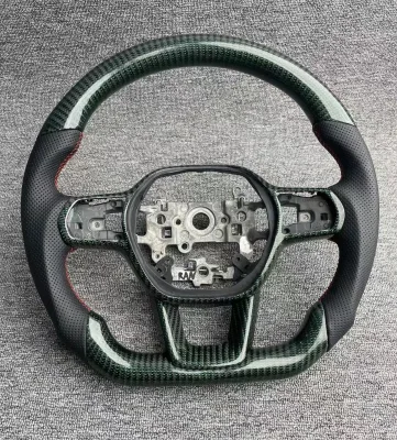 YLD For Honda Civic 9th Generation 2012 2013 2014 2015 2016 Car Accessories Custom LED Carbon Fiber Steering Wheel