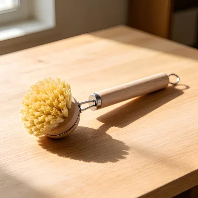 Factory Supply Detachable Wood Handle Pot Cleaning Brush Custom Size Available Sisal & Coconut Bristle Heads
