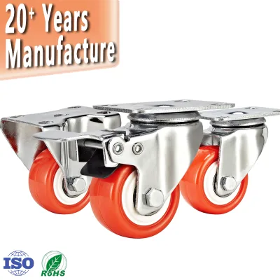 Multi-Material PU PP PVC Swivel with Brake for Industrial Rack Shelves Furniture Heavy Duty Industrial Caster Wheels