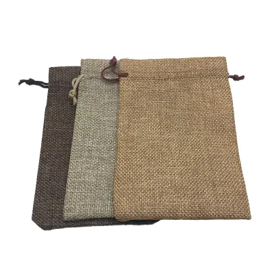 Wholesale Fujuan Linen Organza Recyclable Screen Printed Customizable Sachet Bags MBD1014 10*14cm Household Colors Breathable