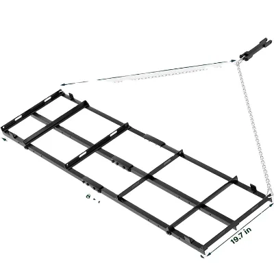 JH-Mech Driveway Grader 8FT Heavy Duty Reinforced Carbon Steel Drag Harrow Driveway Grader for Tractor Mower