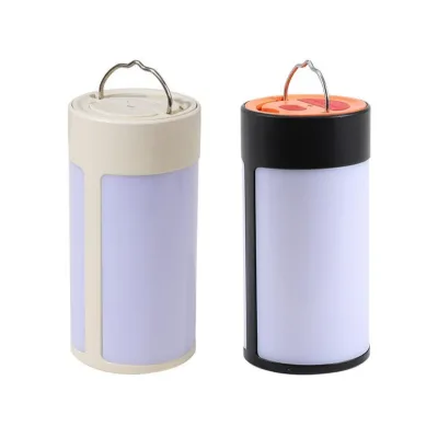 Outdoor Camping LED Lamp-Long-lasting Portable Wireless Charging USB/Solar Emergency Power Bank with Atmosphere & Warning Lights