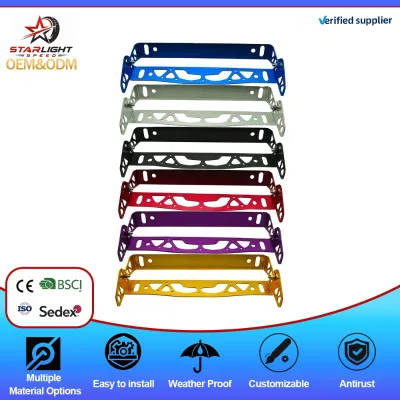 Rotating License Plate Frame, Colored Aluminum Alloy Number Plate Cover, New Car