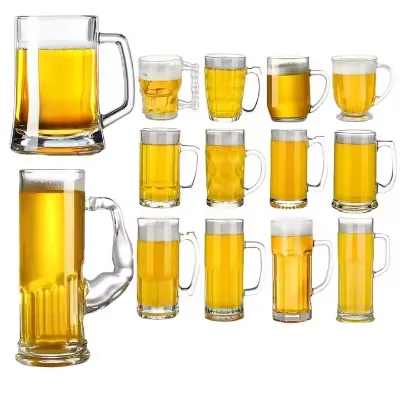 Craft Beer Glasses Juice Beer Glasses Wholesale Multiple Styles 1L Clear Beer Cups Classic
