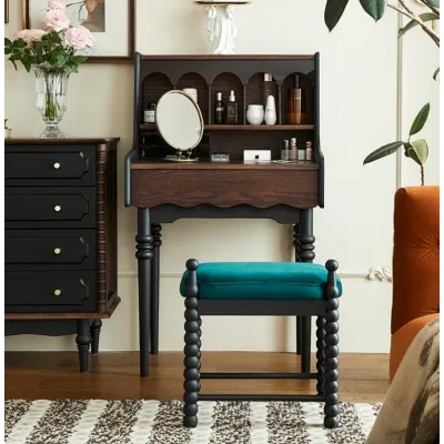 Yu Si Ke H-09 Select Quality Luxury Classic French-Style Durable Dressing Table Solid Red Oak FAS Grade Storage Multifunctional