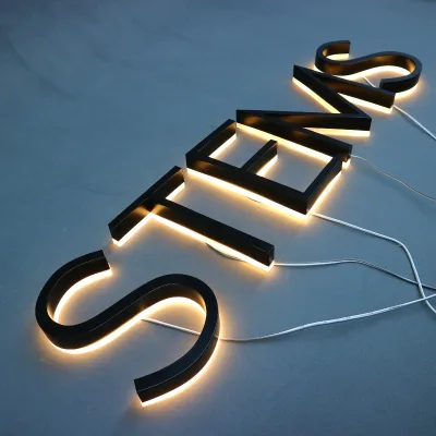 Sign Custom Wall Outdoor Business Shop Backlit Luminous 3d Custom Business Sign