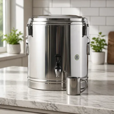 Insulated Stainless Steel 201 Bucket with Spigot, Leakproof Thermal Dispenser for Hot Water, Milk Tea, Juice, Restaurant Use