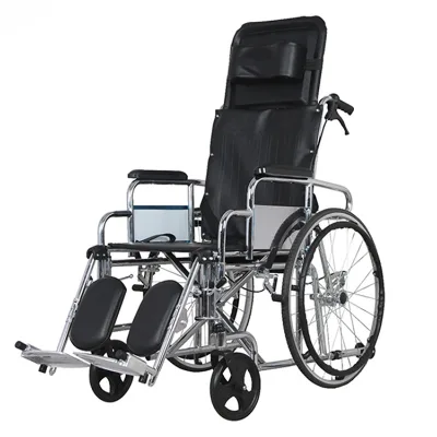 Guangzhou Factory CE ISO Medical Device Reclining Commode Wheelchair Manufacturers