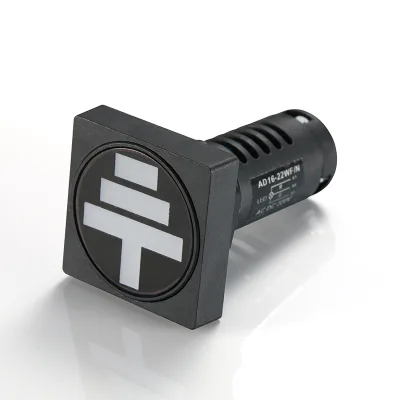 High Quality Grounding Wire Led Indicator 22mm Mounting Hole 12V 24V 220V Grounding Position Led Indicator Light signal Lamp