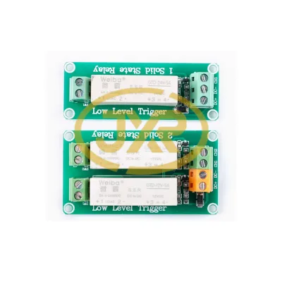 1 2-Way 5V/12V/24V Solid State Relay Module Low Level Trigger DC Controlled Single Phase Electronic Modules Kits