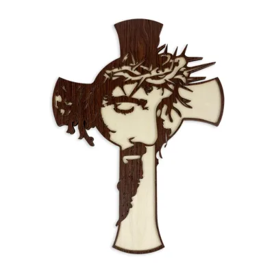 Carved Wooden Catholic Jesus Christian Crucifix Cross Jesus Cross for Wall Home Decor