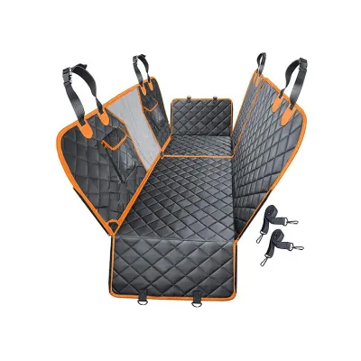 Wholesale Portable 600d Oxford Adjustable Durable Scratchproof Waterproof Pet Car Back Seat Cover for Dog with Mesh Window
