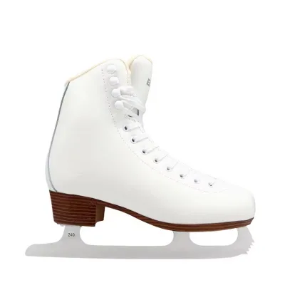 Medium Level Stainless Steel Ice Figure Skates Winter Leather Skating Boots with Ice Knife Comfortable Skating Shoes