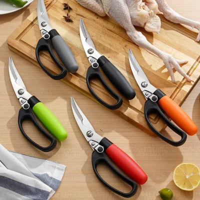 Wholesale  Fish Cutter Chicken Bone Scissors Scale Clean Cook Scissors Multifunctional Stainless Steel Bone Kitchen Shears