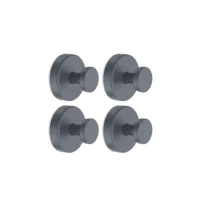 4 Pack Bathroom Shower Suction Hooks No Drill Towel Hooks for Bathrooms Robe Coat Grey Suction Cup Hooks
