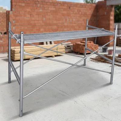 USA Standard Q235 Galvanized Steel Frame Scaffolding Walkthrough Ladder Platform with Flip Pin for Bricklayer Construction