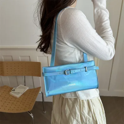 Korean Niche Design Underarm Bag 2026 New Fashion Western-style Versatile Laser Shoulder Hand Bag