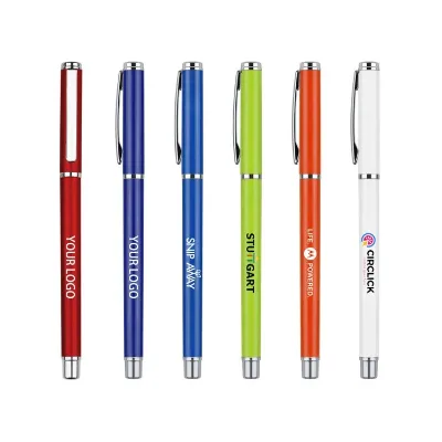 Luxury School Gifts Stationery Customized Logo Metal Ballpoint Pen for School Office Supplies