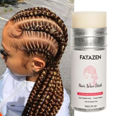 Private Label Hair Staying Castor Oil Strong Hold Broken Hair Styling Flyaway Non Flaking Extra Hold Shiny Hair Wax Stick