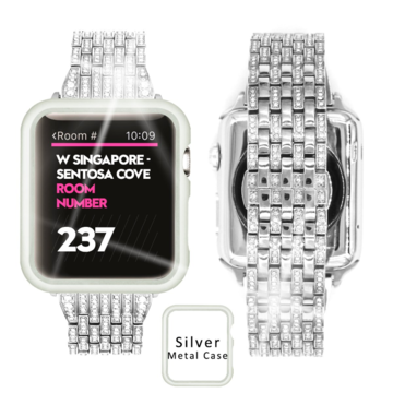 Luxury Stainless Steel Diamond Watch Band for Apple Watch Band Strap Link Bracelet